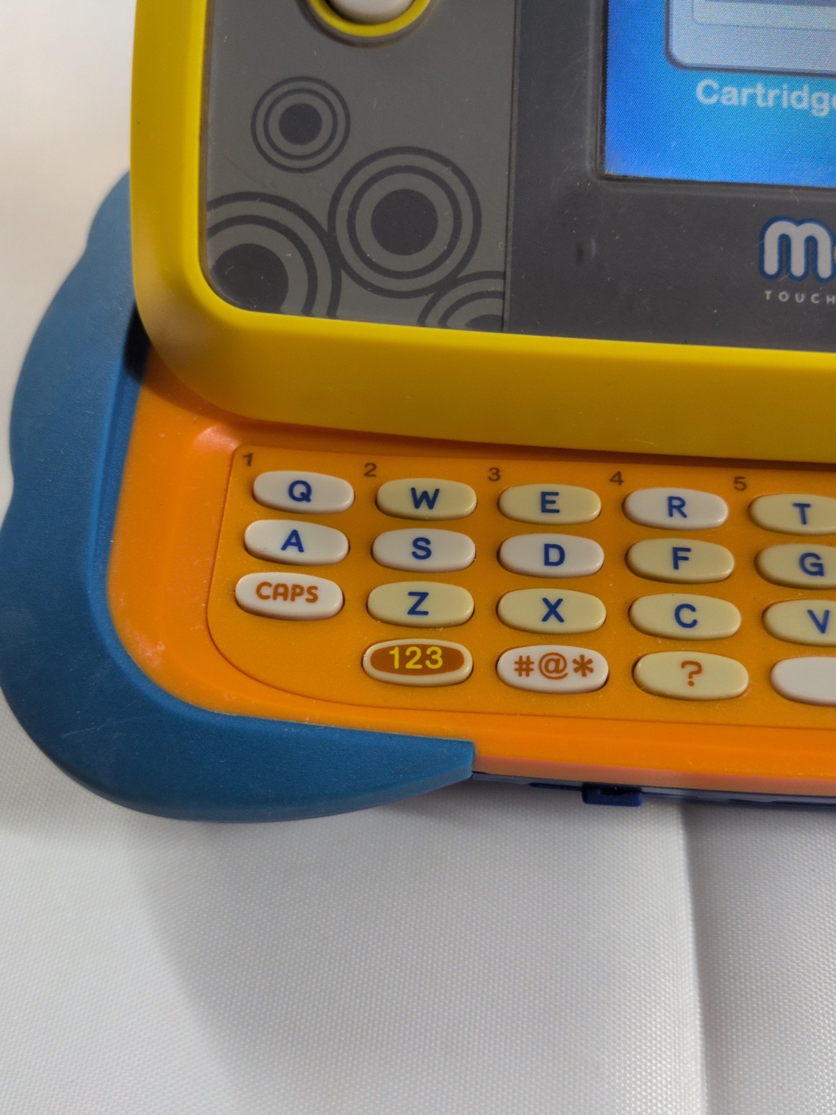 VTech MobiGo Touch Learning System Handheld Console Tested Working Blue Yellow