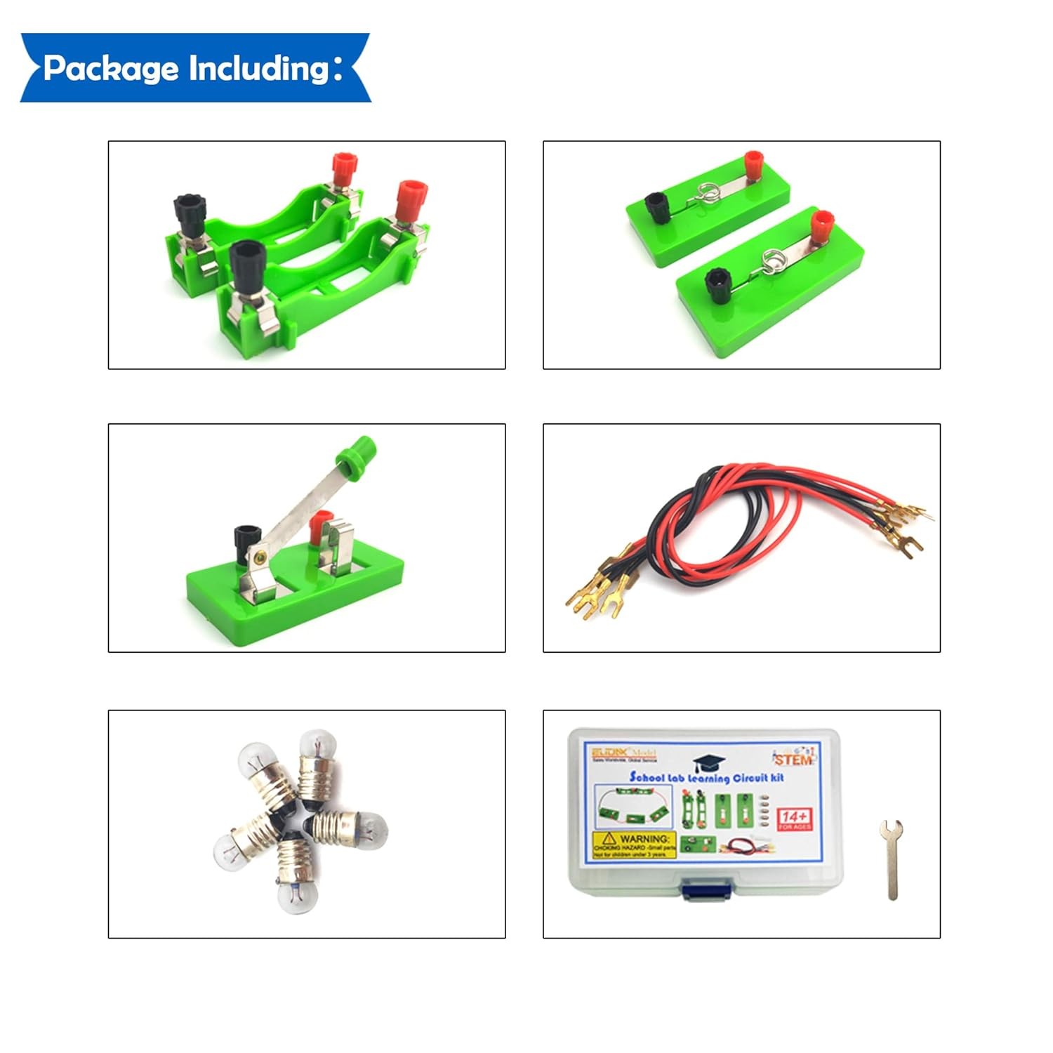 EUDAX Physics Science Lab Learning Circuit kit,Electricity Experiment Set,Buildi