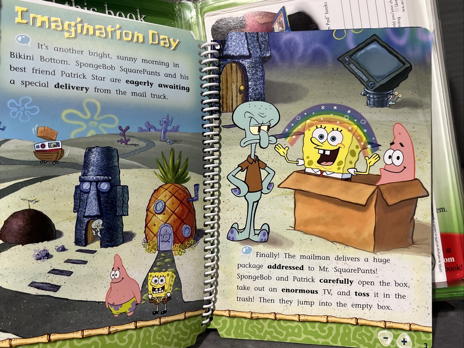 Leap Frog LeapPad Learning System SpongeBob Squarepants Salty Sea Stories Book