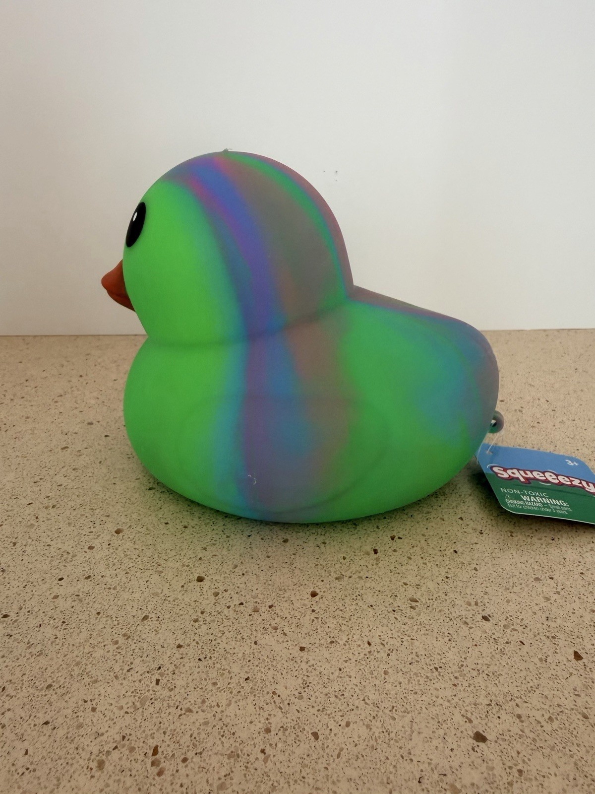 New TikTok Viral Squeeezy Jumbo Squishy Duck Tie-Dye Sensory Toy
