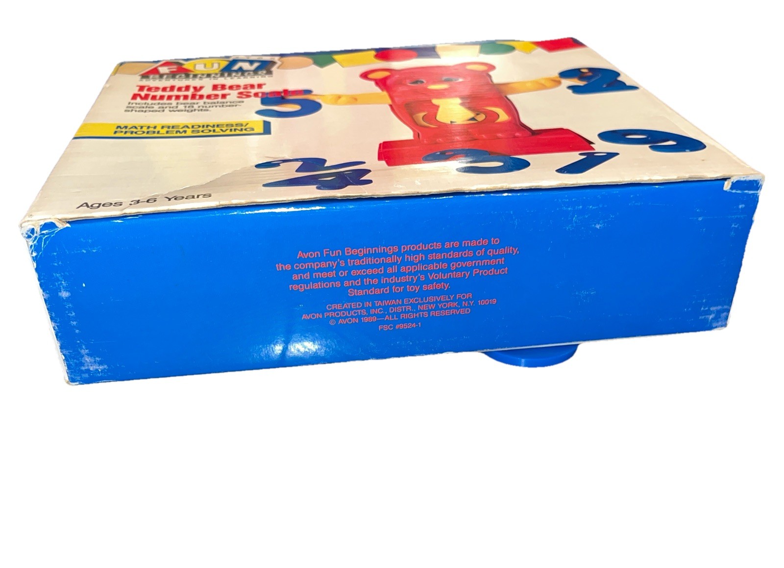 Teddy Bear Number Scale Math Toy Ages 3-6 Years Vtg Avon 18 # Weights Balance A4
