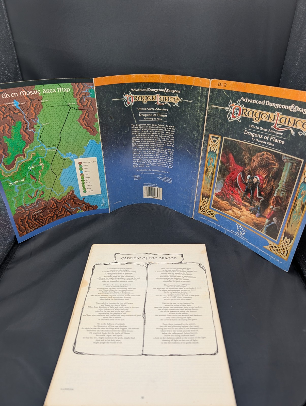 Dragonlance DL1-DL6 Complete Lot AD&D 1st Ed TSR 1984-85 Modules with Maps VG