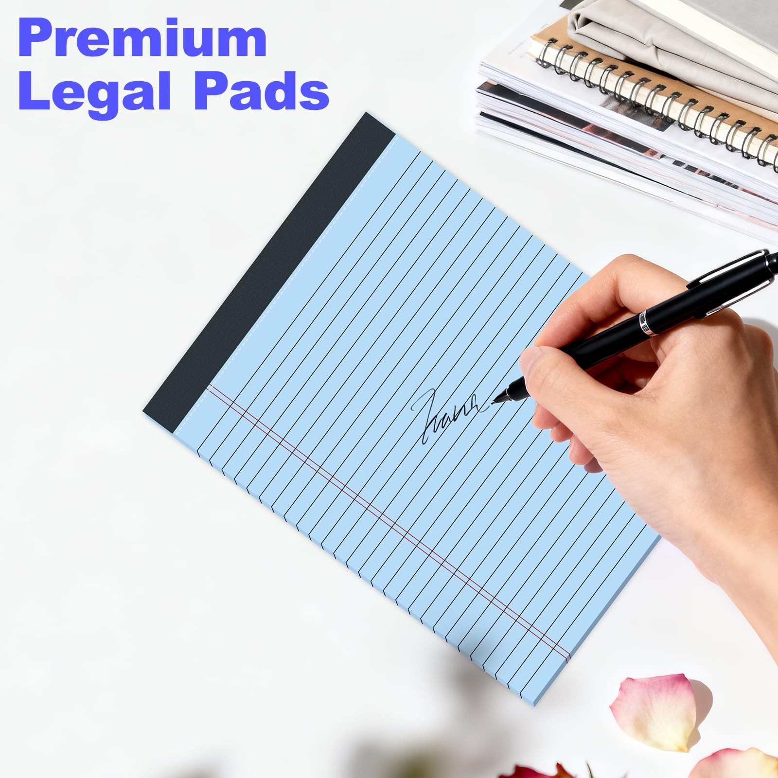 3 Pack Colored Legal Pads 8.5 x 11 Inch, Wide Ruled Notepads Lined Memo Note …