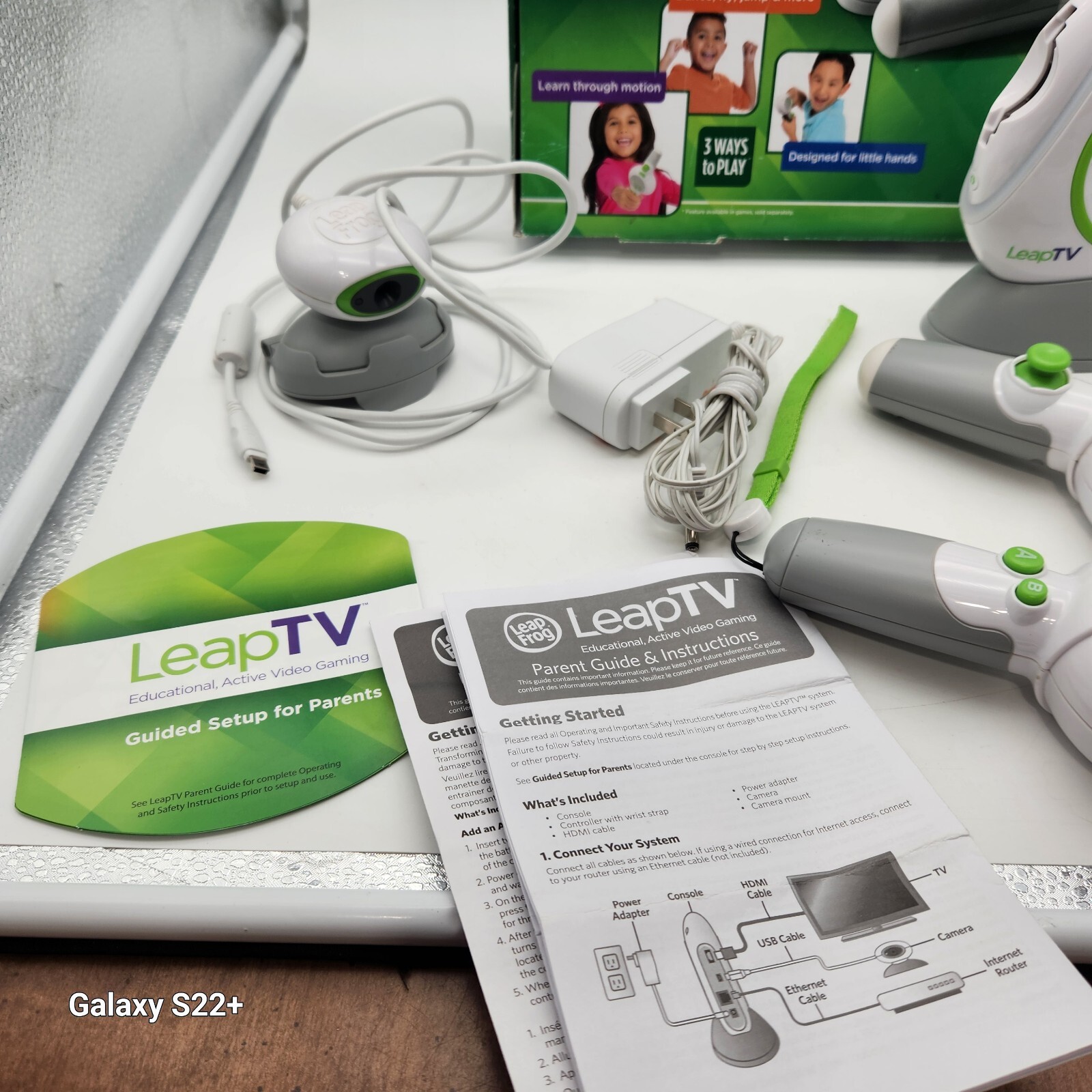 LeapFrog LeapTV Educational Video Gaming System #31511 Complete + 8 Games