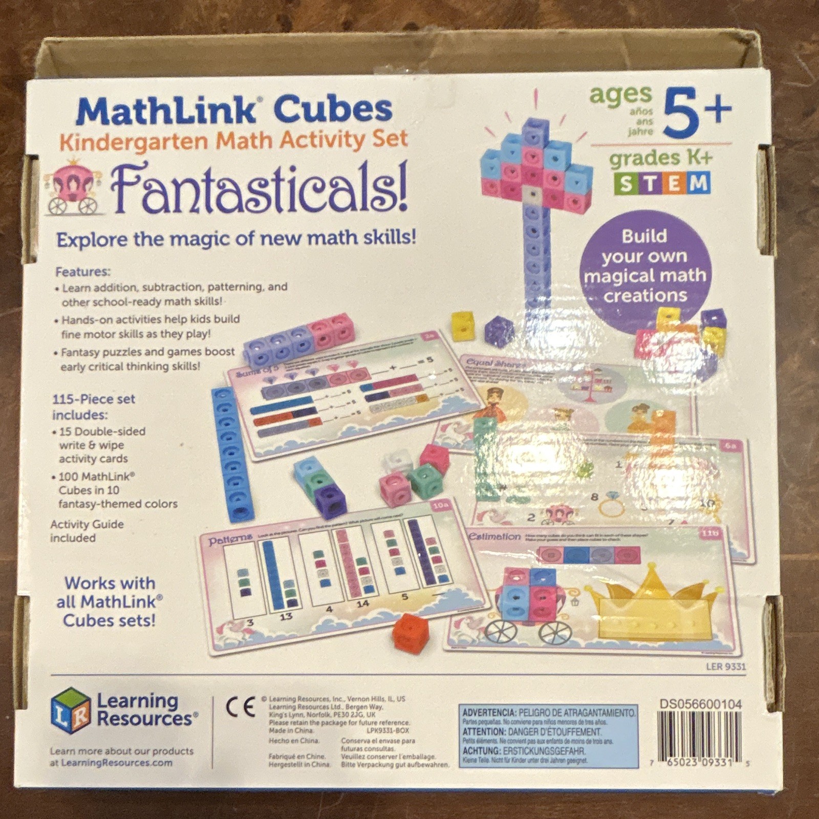 Learning Resources MathLink Cubes Fantasticals Activity Set, 115 pcs, Ages 5+