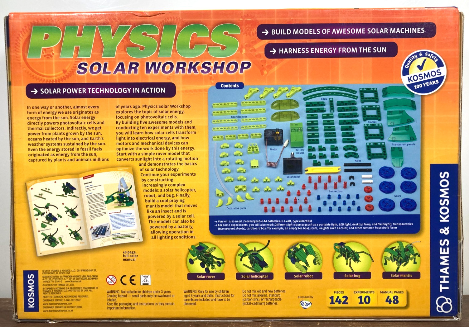 Thames & Kosmos Physics Solar Workshop Science Experiment Kit BRAND NEW SEALED