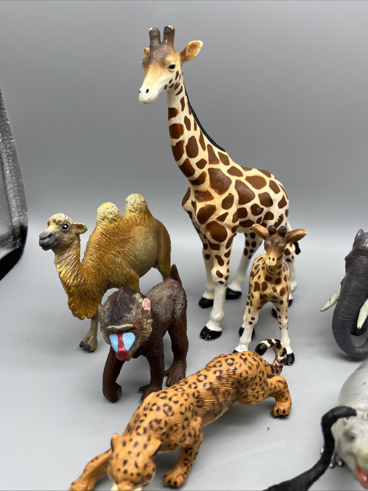 Lot of 10 Safari LTD, 1990s African Animals Plastic Lg Elephant by Terra-Babbet