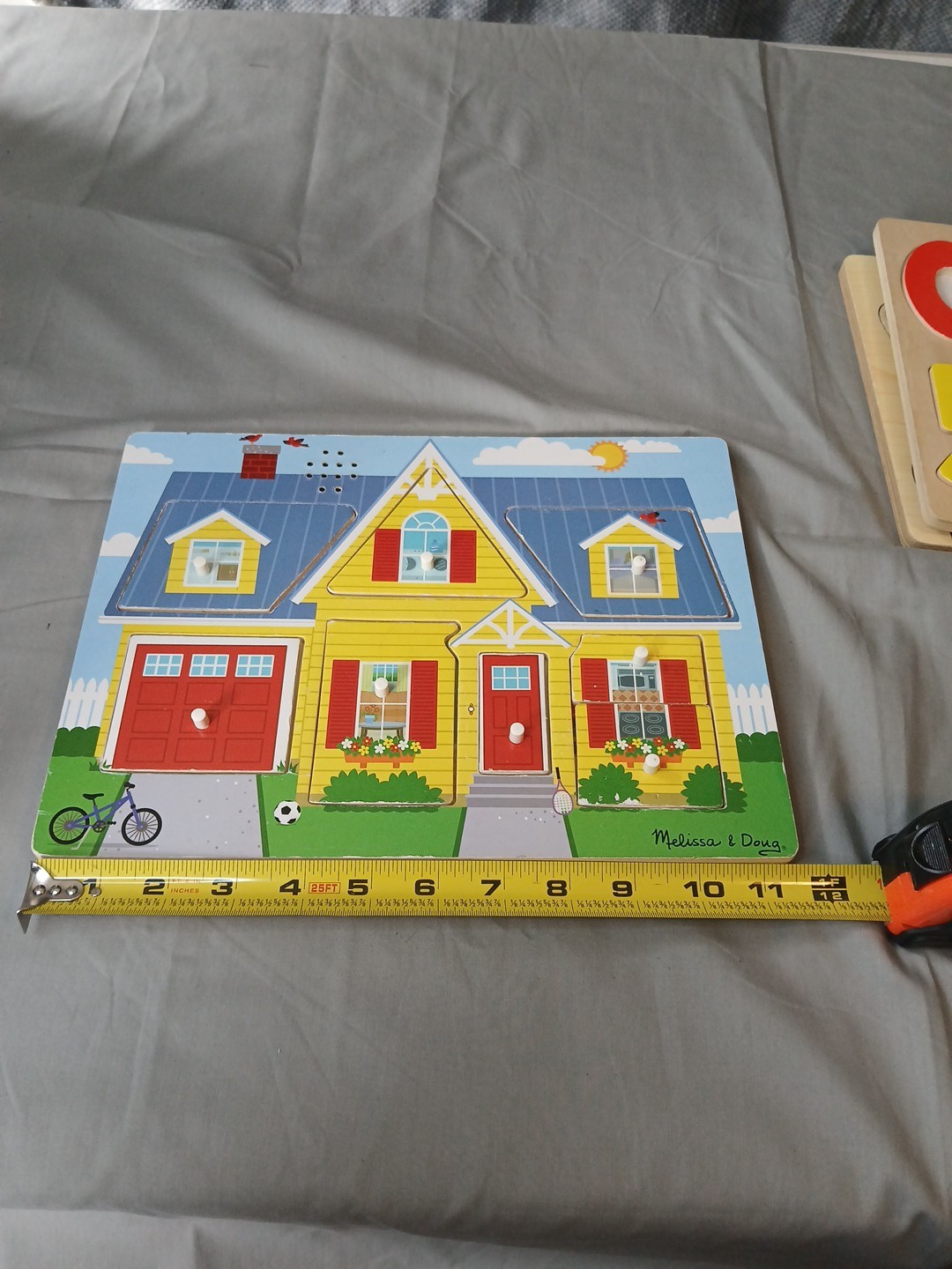 Melissa & Doug, Wood & Things Wooden Puzzles- Lot Of 3 THE HOUSE MAKES SOUNDS.