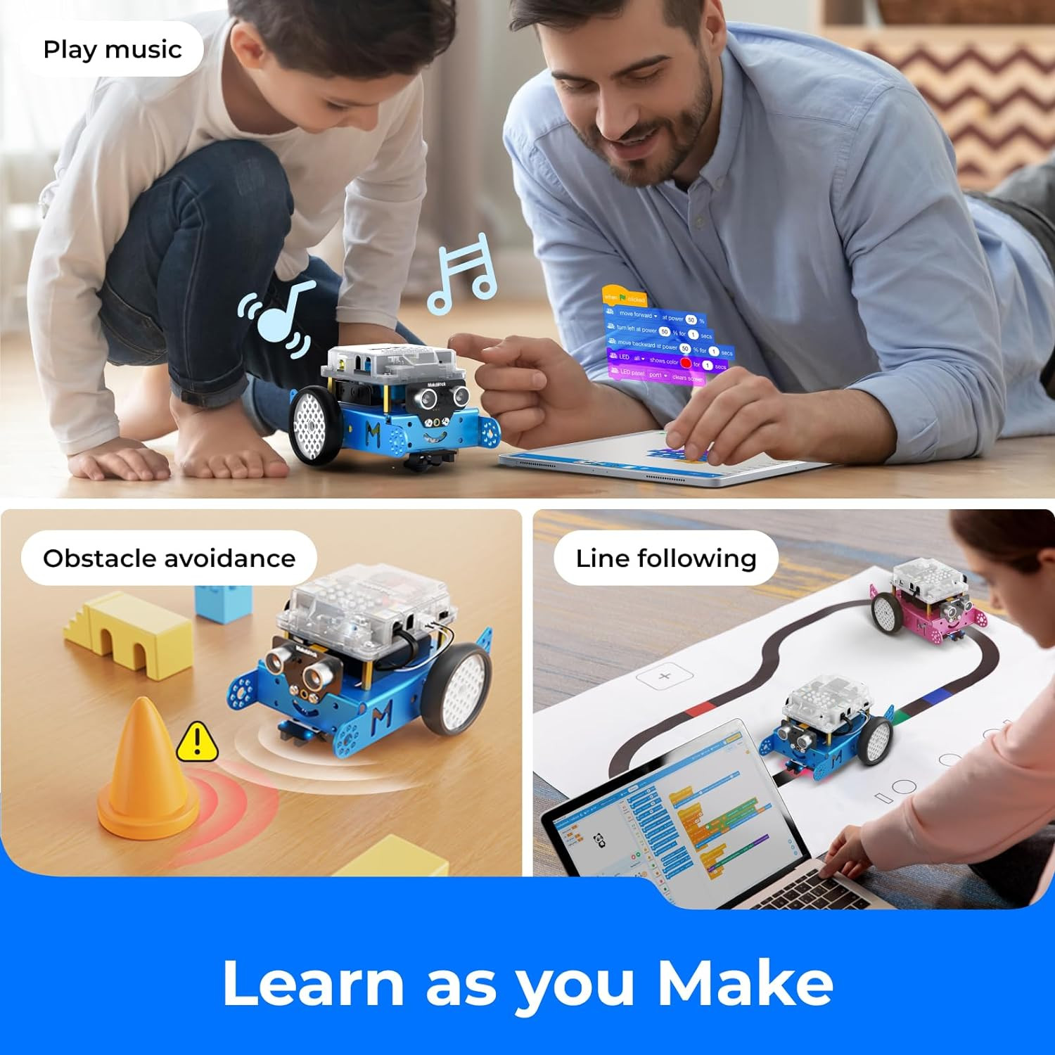 Makeblock Mbot Robot Kit, Robotics for Kids Ages 8-12 Learn to Code with Scratch