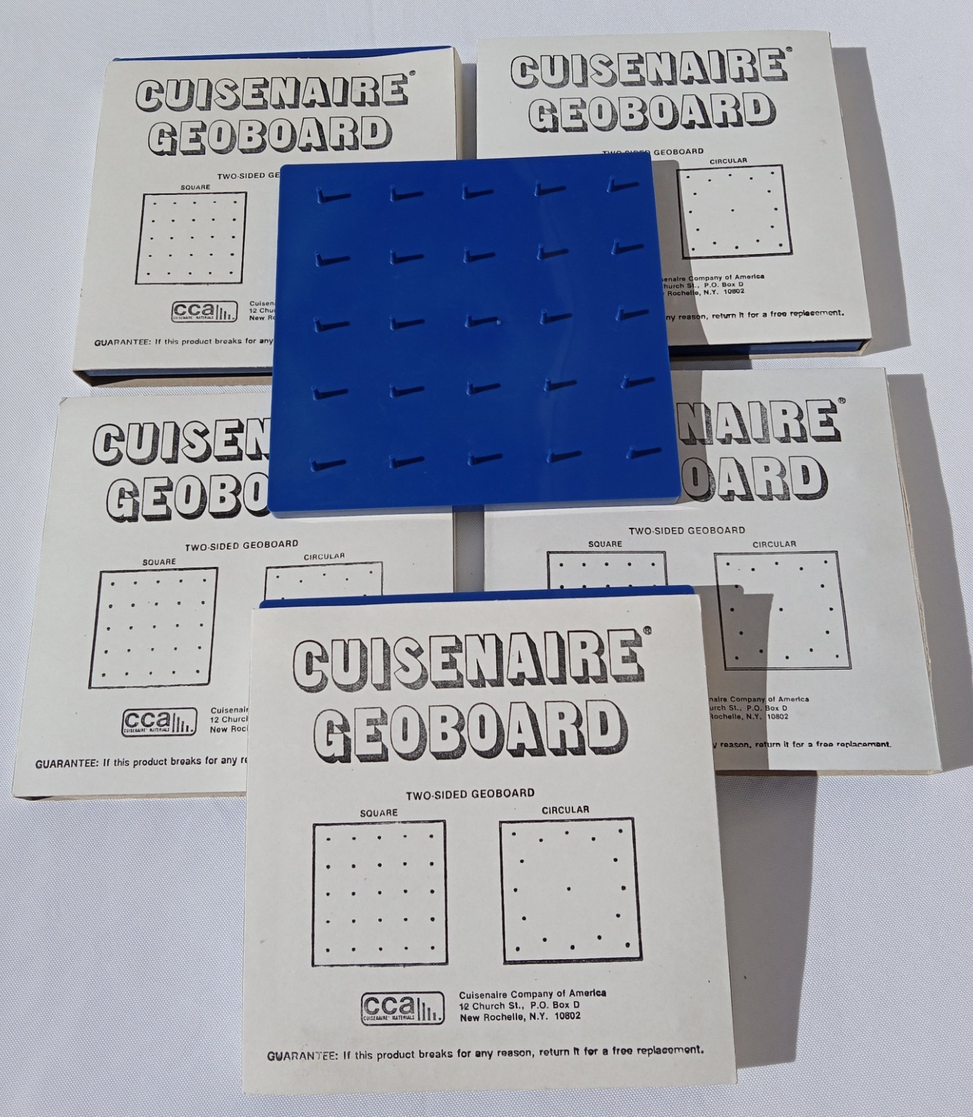 Cuisenaire Math Manipulatives Double-Sided Geoboards, lot of 6