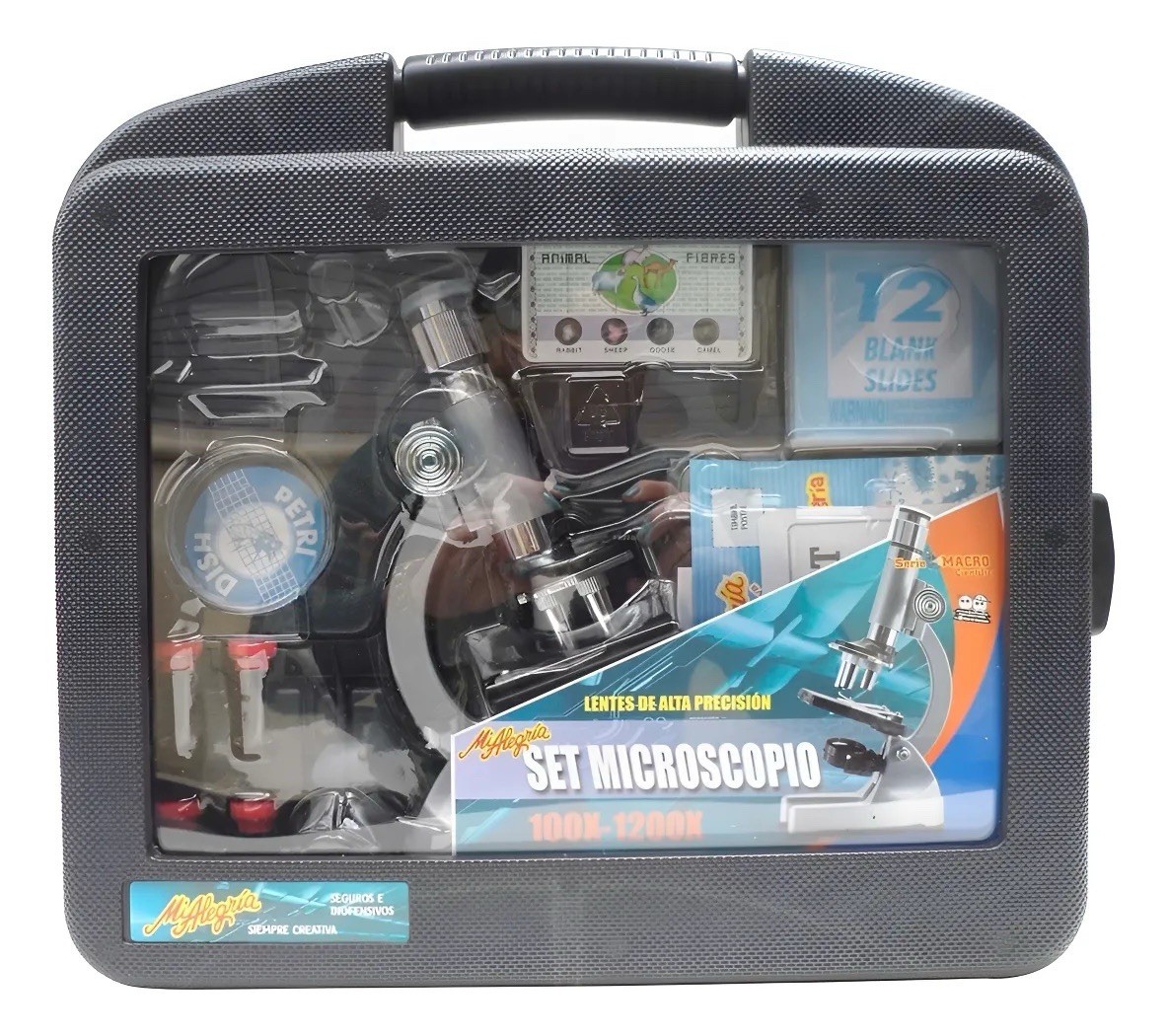 Mexican Toy Microscope With Case 100x 1200x Made In Mexico Mi Alegria Juguete