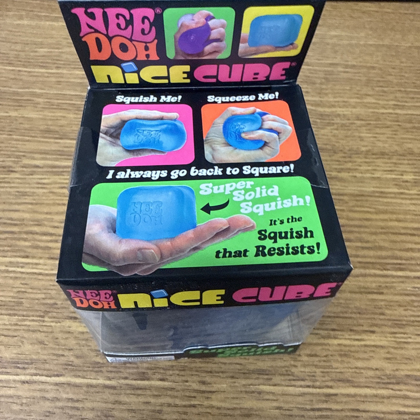 NeeDoh Nice Cube – Super Solid Squish! (Blue) – Brand New/Factory Sealed!