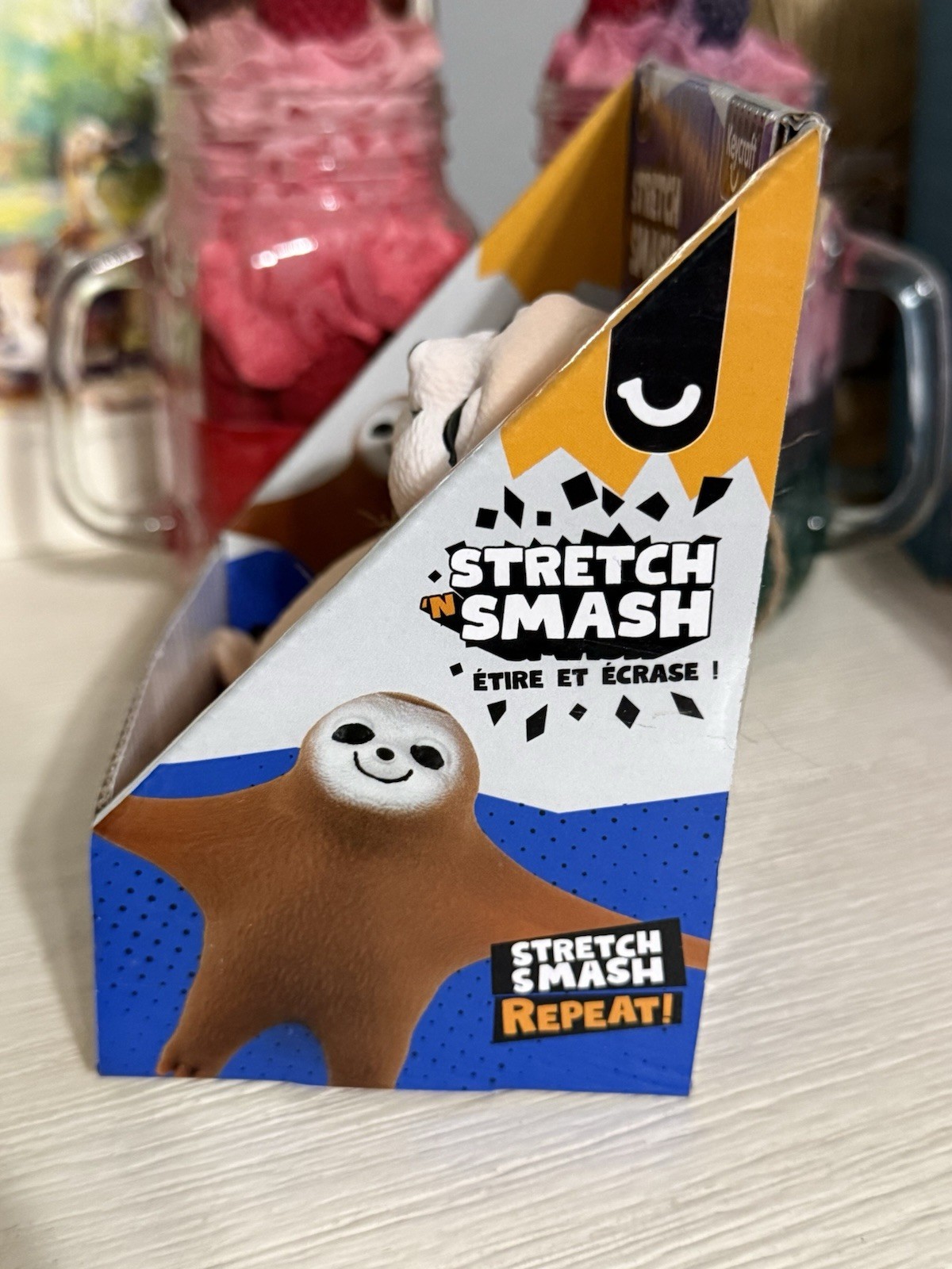 NEW Stretch n Smash Sloth Stretch Smash Repeat Keycraft Ages 3+ Slam Light Color