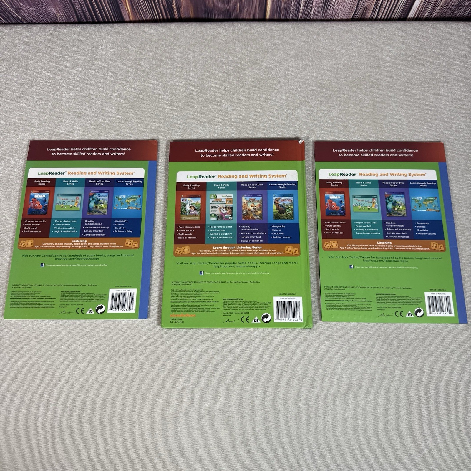 Leap Frog Leap Reader Early Reading Series Lot 3 Books Learn to Read Paw Patrol