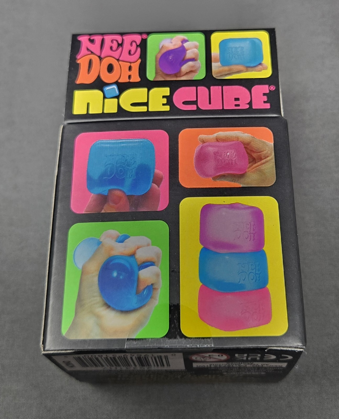 Nee Doh Nice Cube Super Solid Squish (Lot of 10) Blue Purple Pink – NEW
