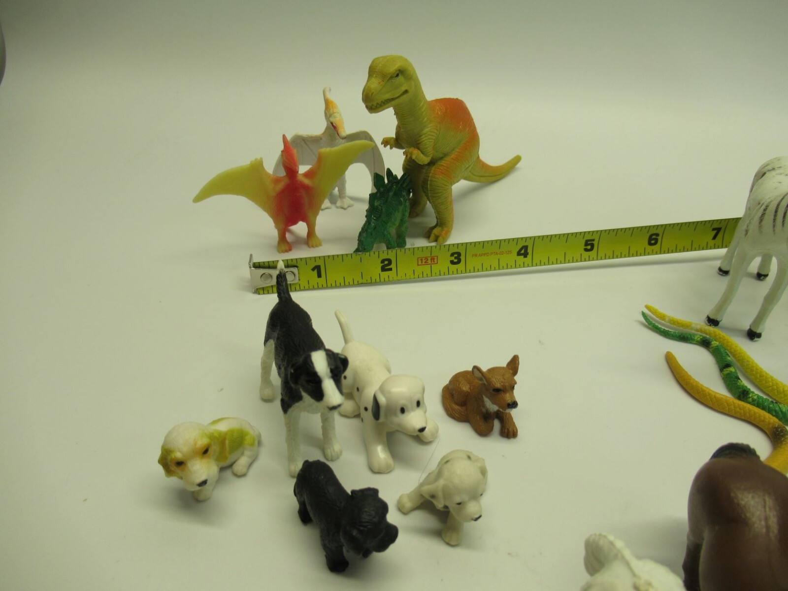Plastic Molded Miniature Wild Safari Animals Lot of 34 Dinosaurs Spiders Snakes