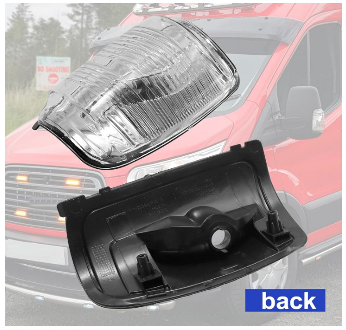 Pair Side Mirror Turn Signal Light Lens For Ford Transit  T150 250 350 2015-2021
