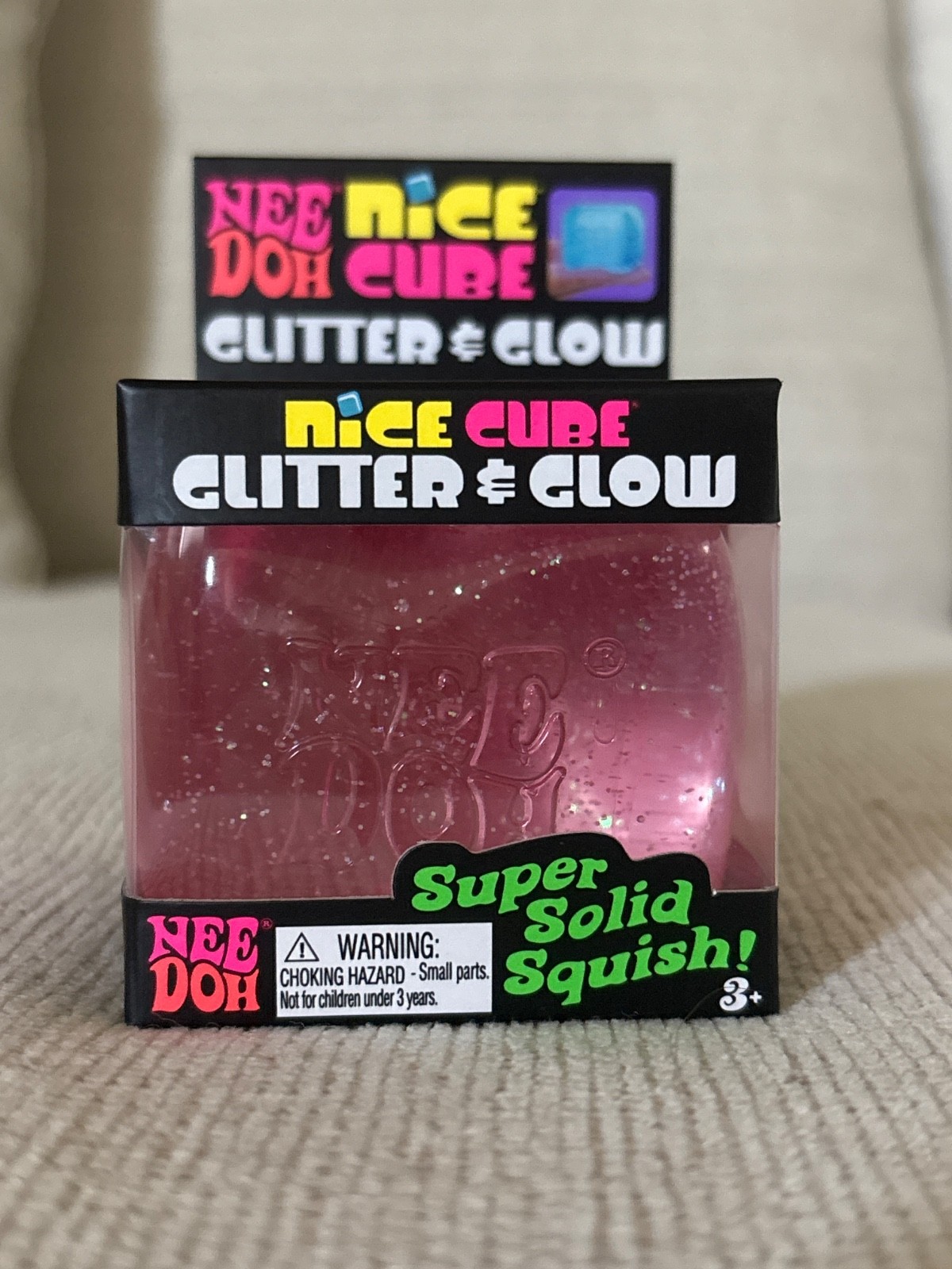 Needoh Nice Cube, Glitter And Glow (blue, pink, purple)