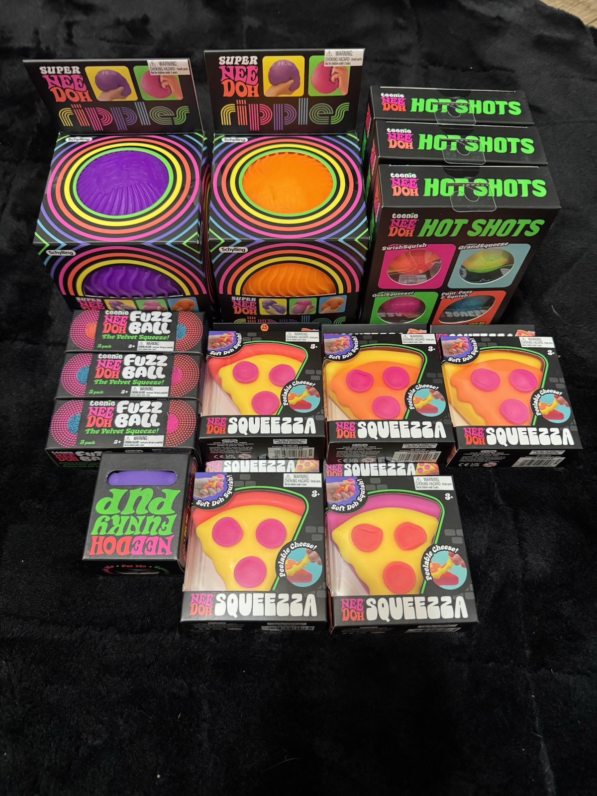 Nee Doh Hot Shots Squish Squeeze Balls 4-Pack Multicolor Ages 3+