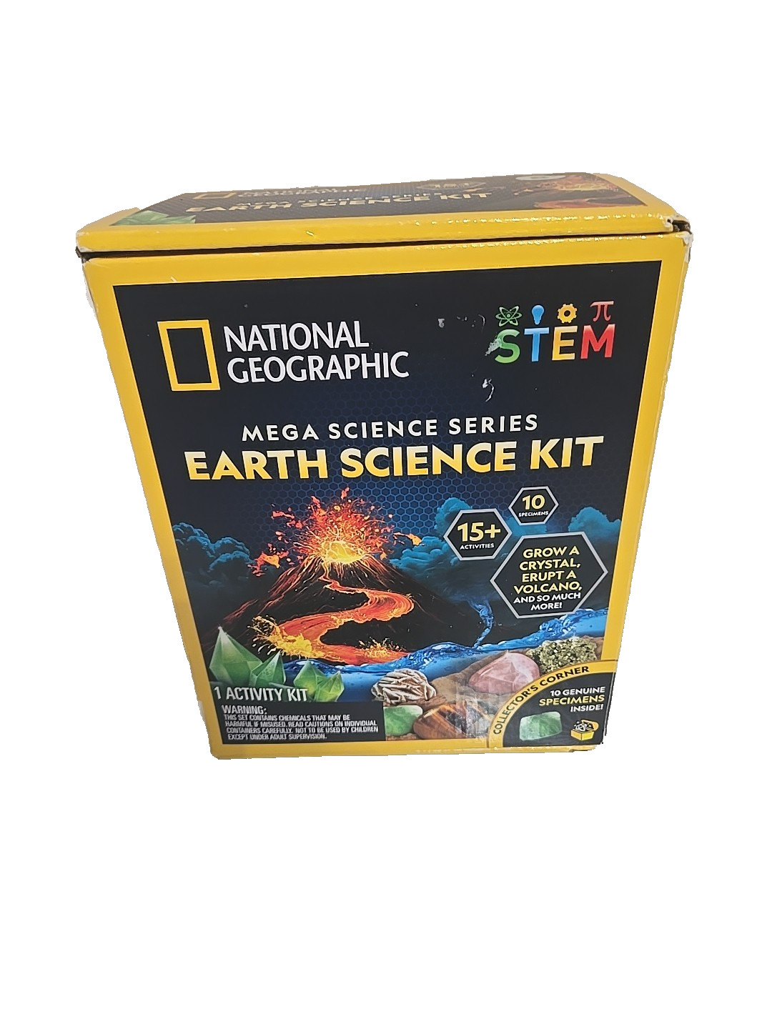 Nat Geo Mega Science Kit Crystals Volcano Gems Geology STEM Kids Educational NIB