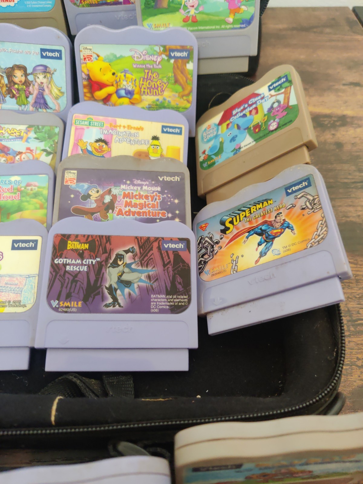 VTech VSmile Lot of 22 Game Cartridges Disney Shrek Elmo Blues Clues Batman