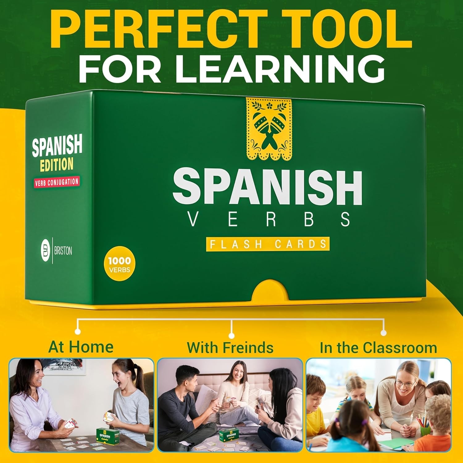 Spanish Verb Conjugation Flash Cards – 1,000 Verbs, 9 Tenses