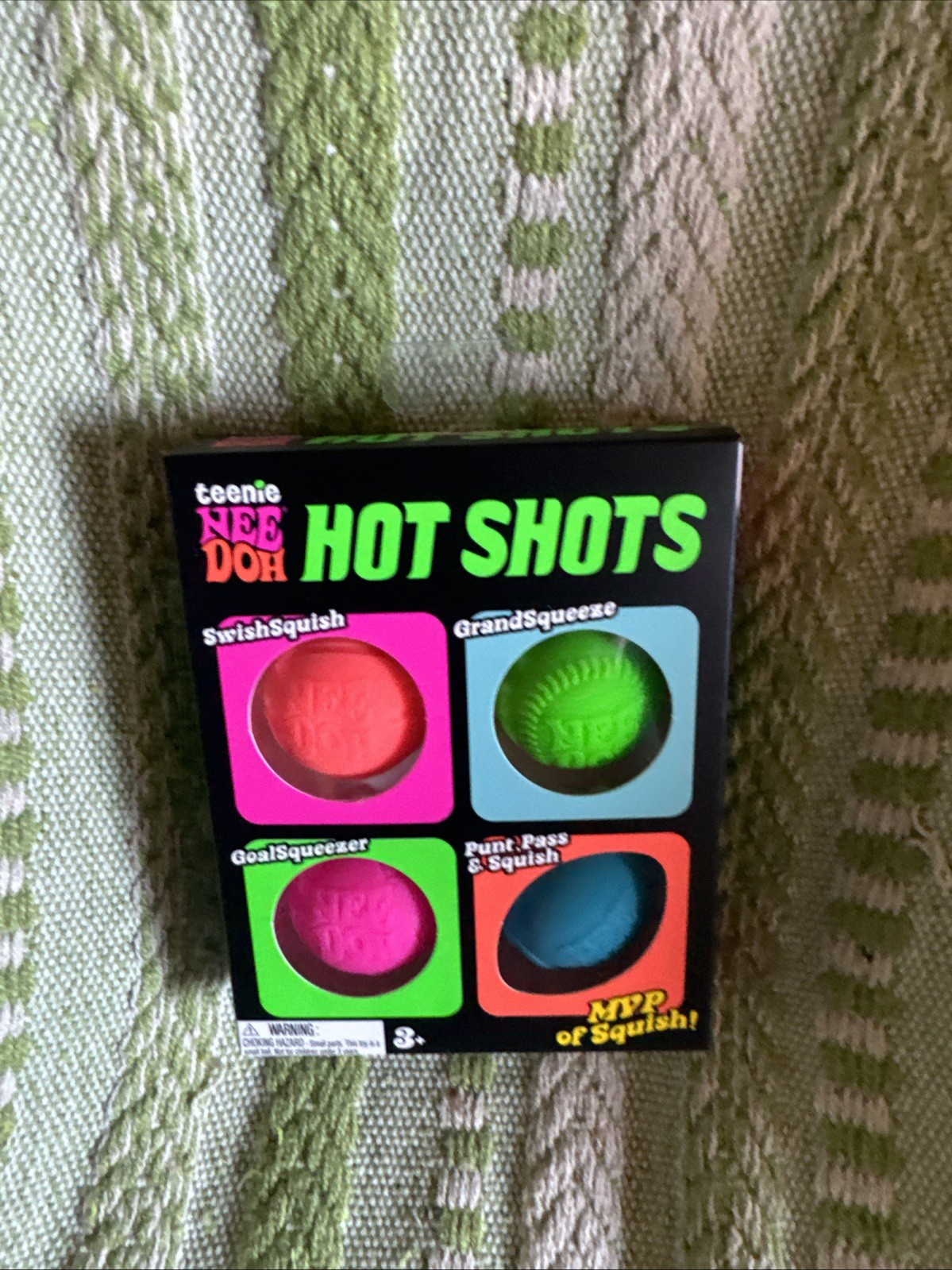 NeeDoh Teenie Hot Shots Squishy 4 Pack Sport Balls Viral NEW