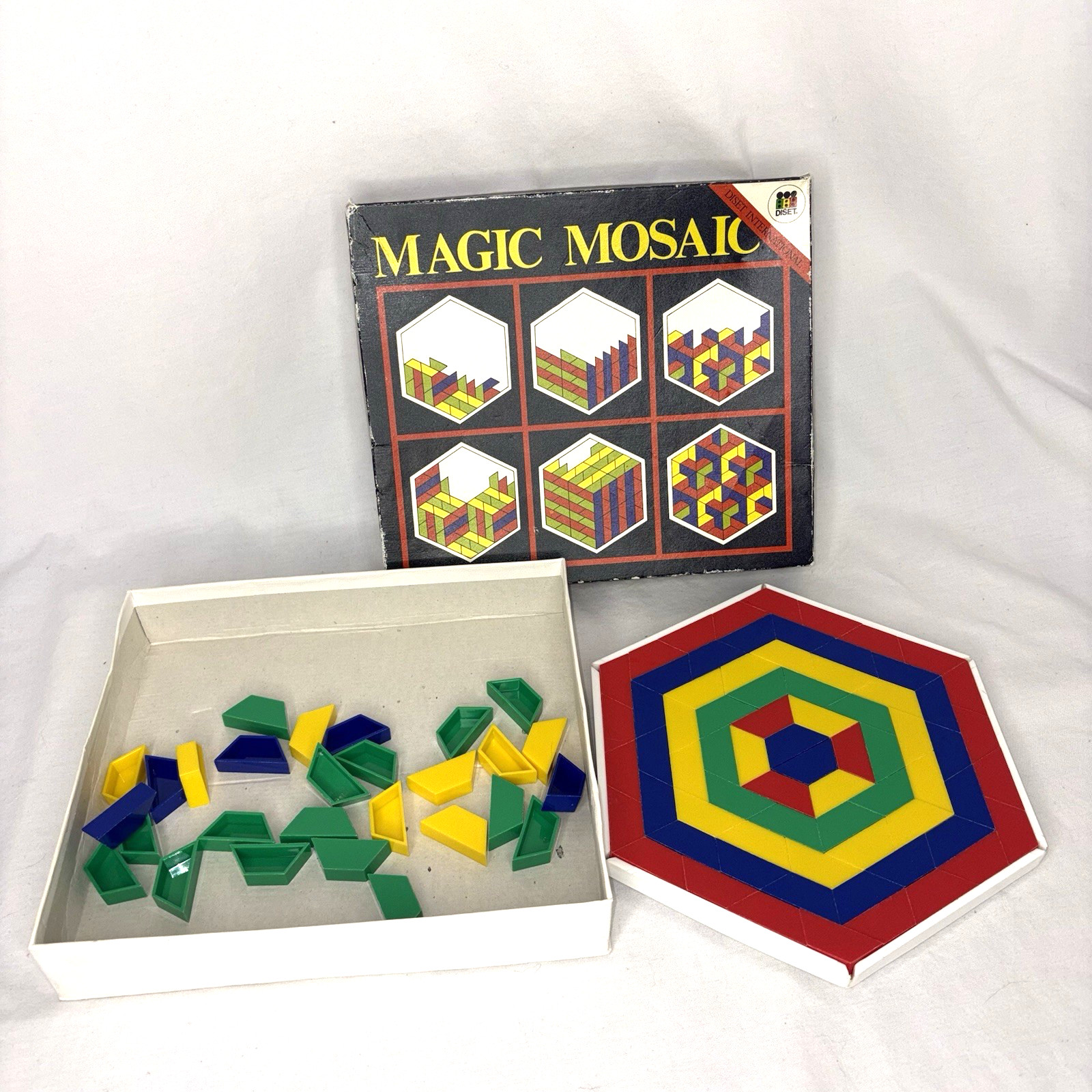 Magic Mosaic Educational Puzzle Game Create Build Diset International Vintage