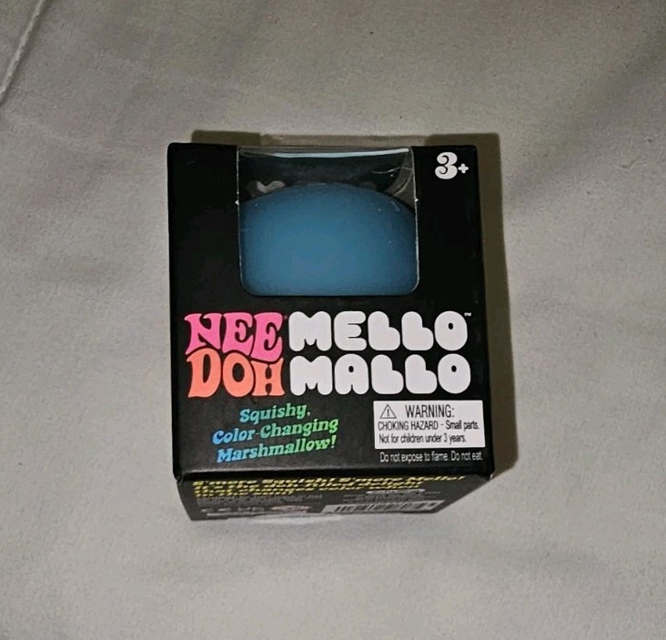 Nee Doh Blue Mello Mallo Squishy Stress Anxiety Fidget UV Color Changing Toy