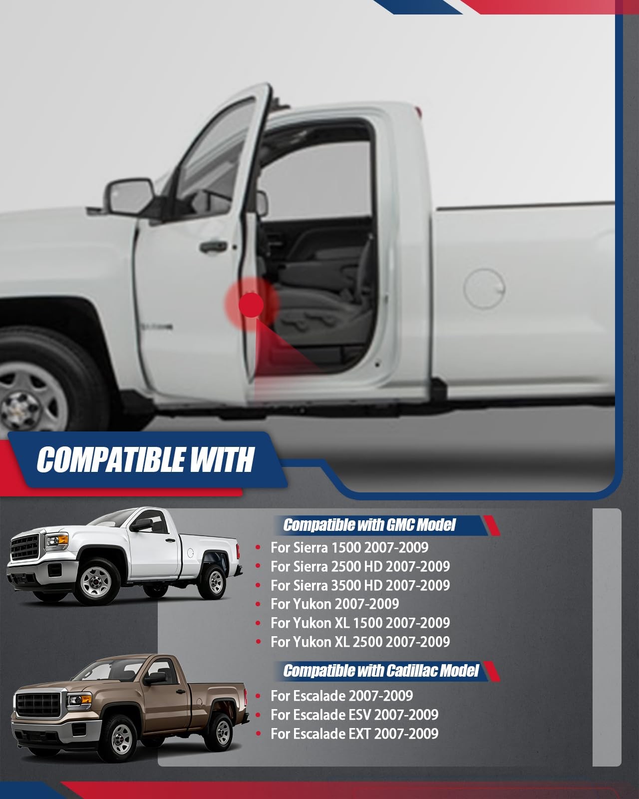 Front Driver Left Side Door Lock Actuator Compatible with Chevy Silverado…
