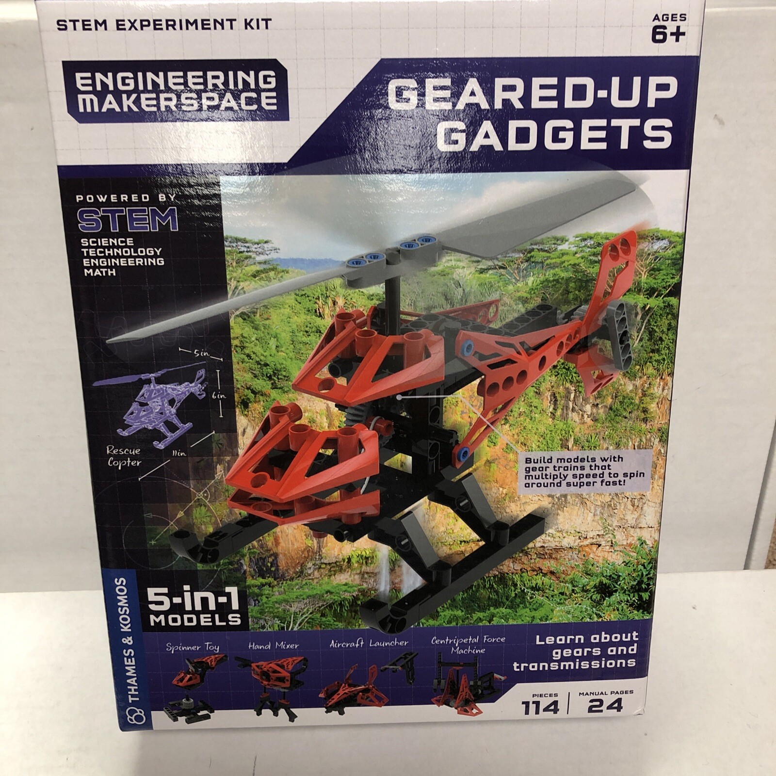 Thames & Kosmos Engineering Makerspace Geared-Up Gadgets Science Experiment Kit