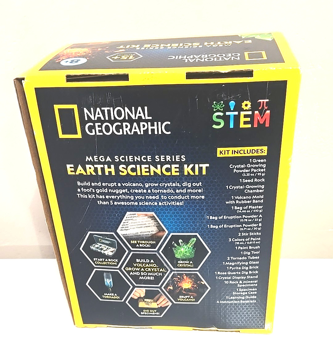 Nat Geo Mega Science Kit Crystals Volcano Gems Geology STEM Kids Educational NIB