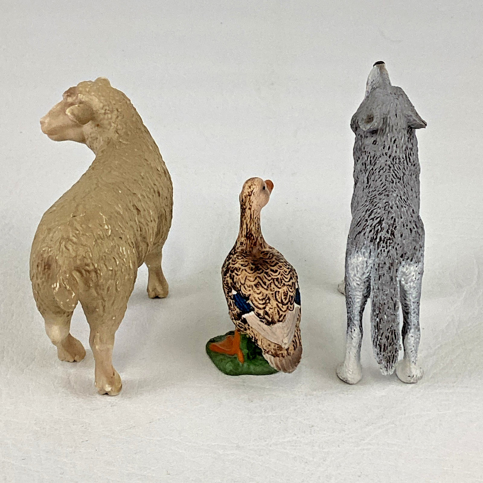 Schleich Howling Gray Wolf Standing Sheep Mallard Hen Duck Realistic Figures Lot