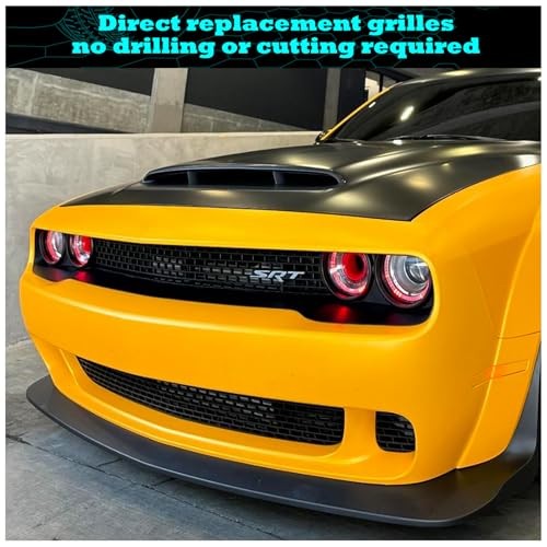 WildWell Front Bumper Lower Grill For Dodge Challenger 2015-2023 Air Intake