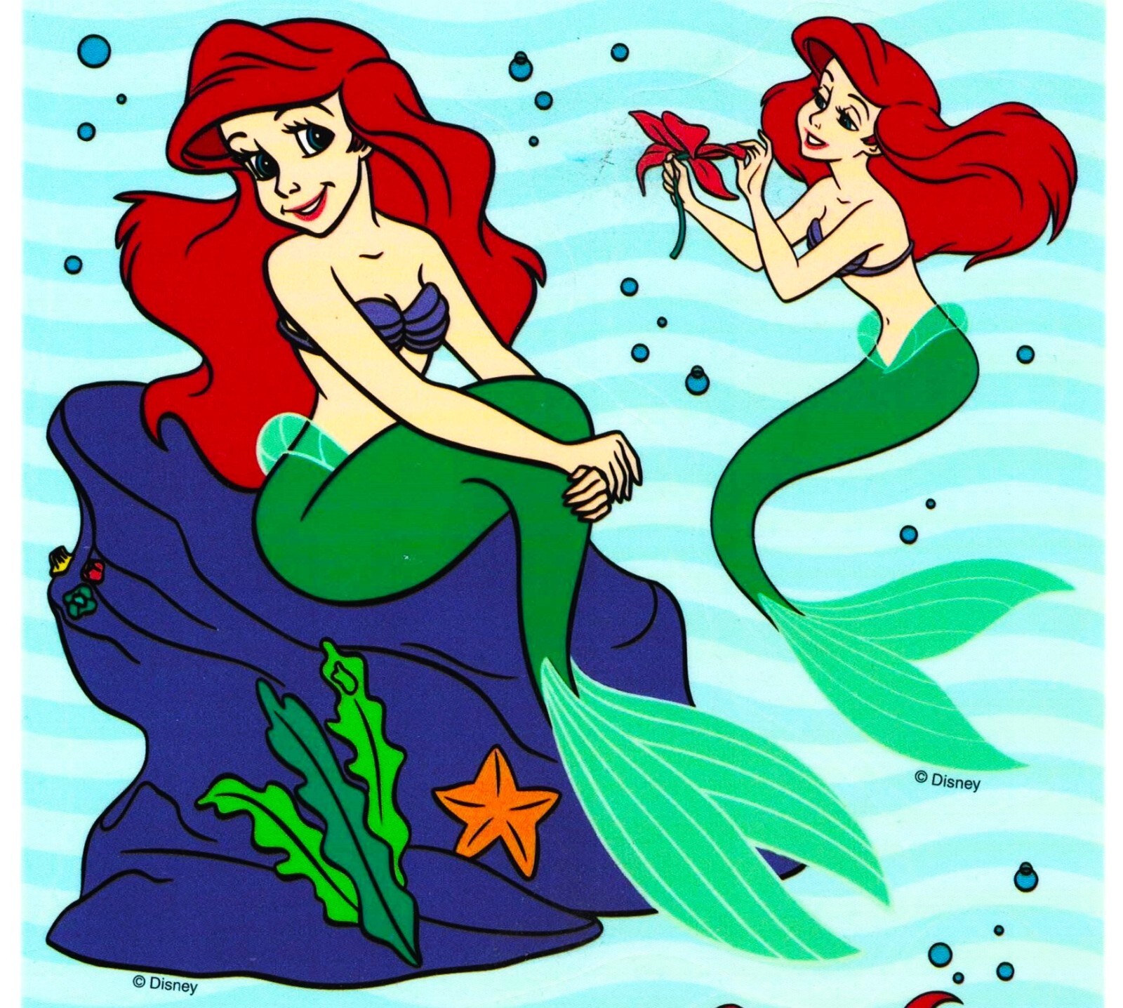 14 Vinyl Window Clings, Disney’s “The Little Mermaid”. Ariel, Ursula, Triton