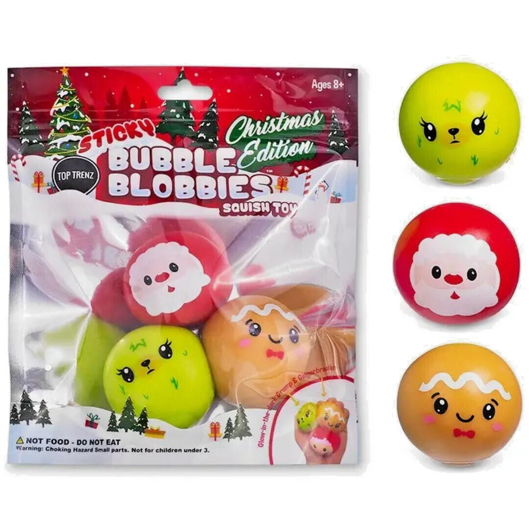 Sticky Bubble Blobbies – Christmas – Stocking Stuffer – Squishy Toy – Set of 3