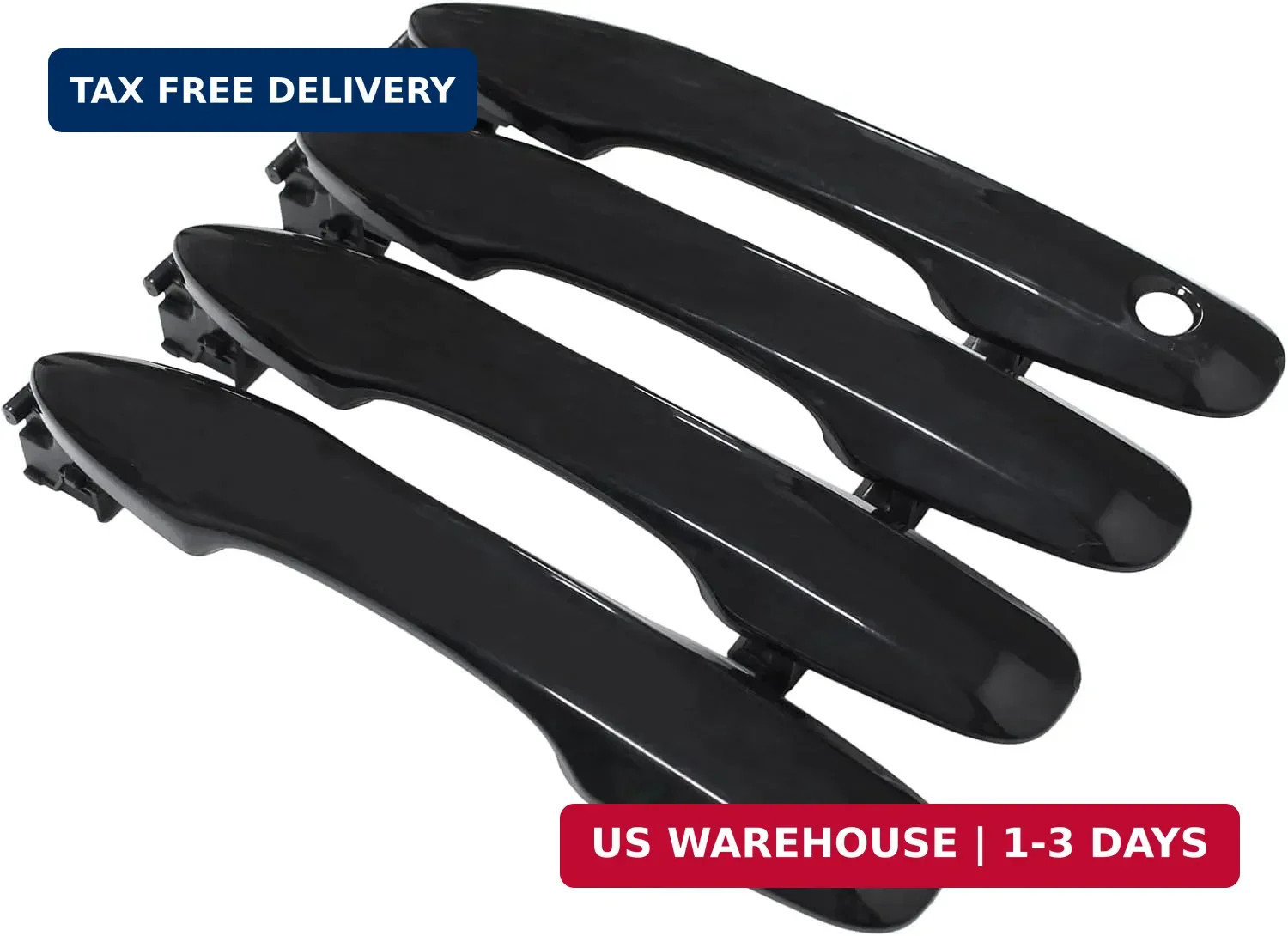 MOTOKU Front and Rear Exterior Door Handle Black for Toyota Camry 2018-2024 Coro