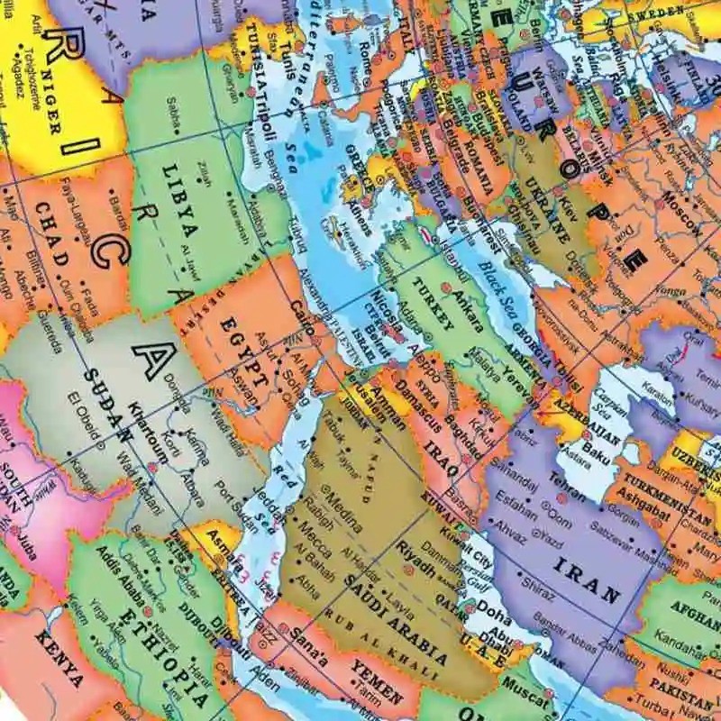 WORLD GLOBE EARTH Map Rotating Geography Ocean Classroom Learning Desktop 6