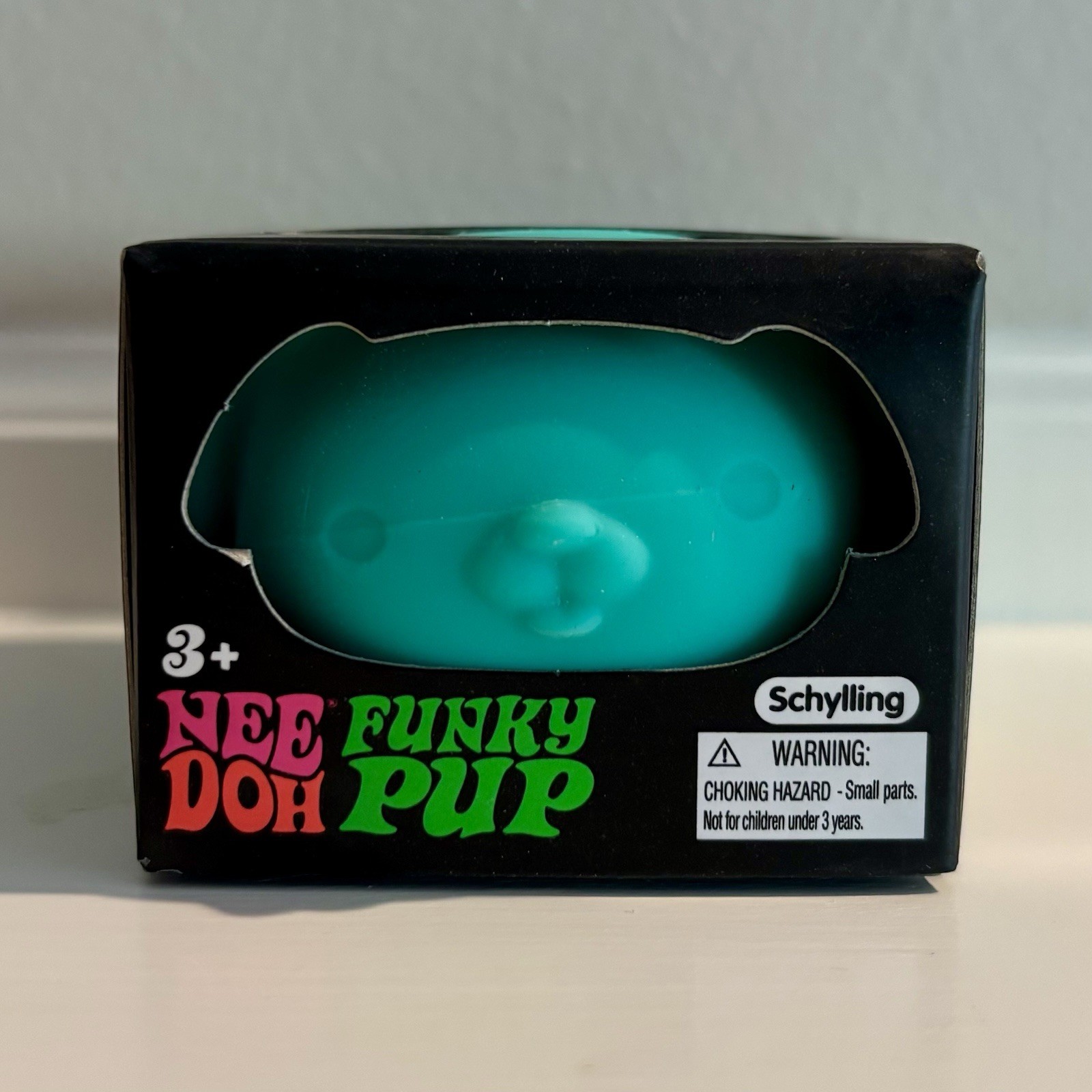 Schylling Needoh Funky Pup Teal Blue Fidget Squishy Puppy NIB