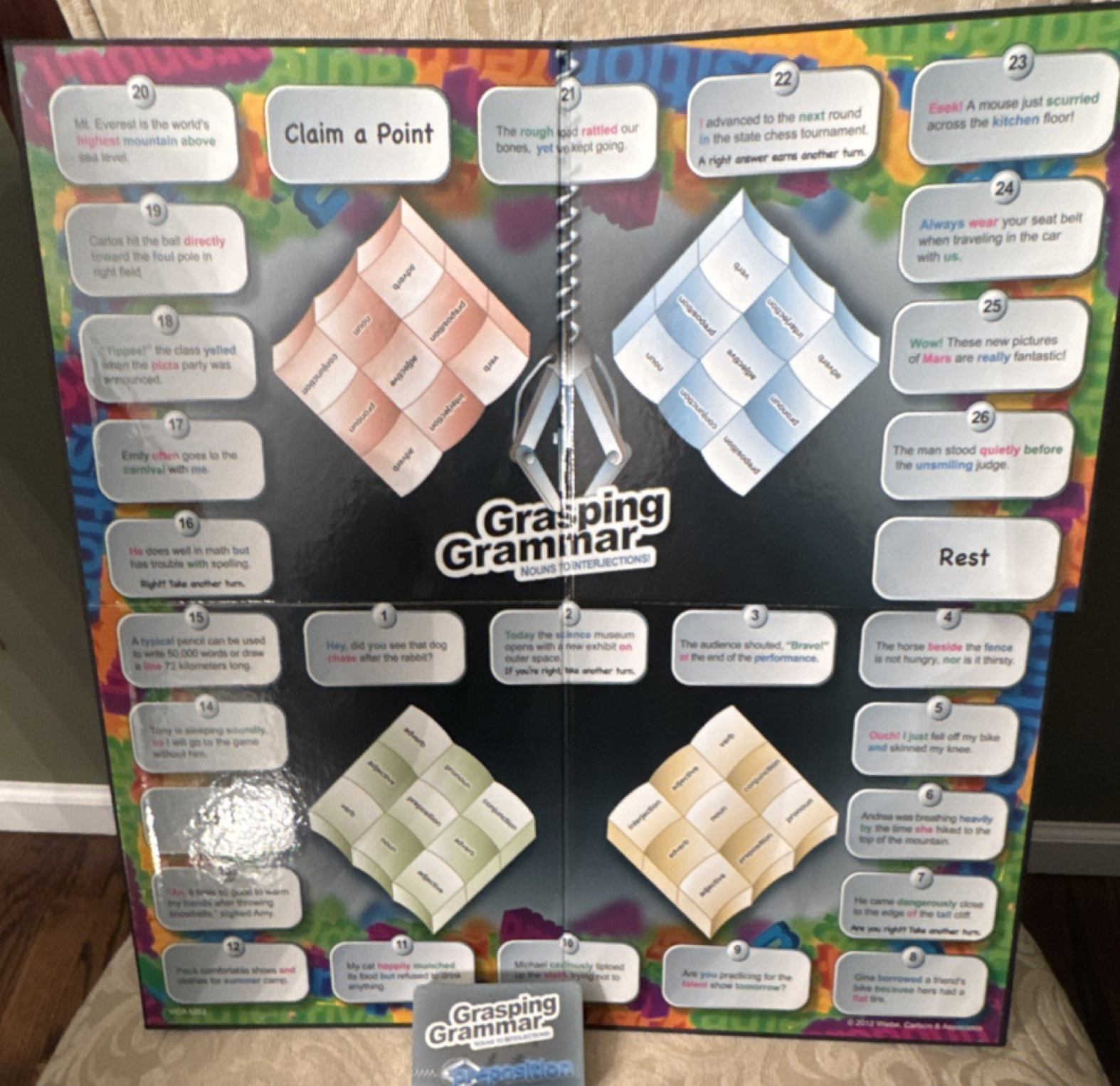 Grasping Grammar Board Game Spelling/Writing Ages 8-11 Reference Card Kids