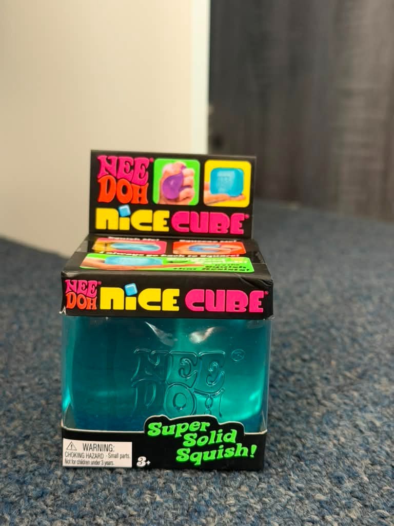 NeeDoh Nice Cube Blue New Sealed 100% Authentic Squishy Stress Toy Fast ship USA