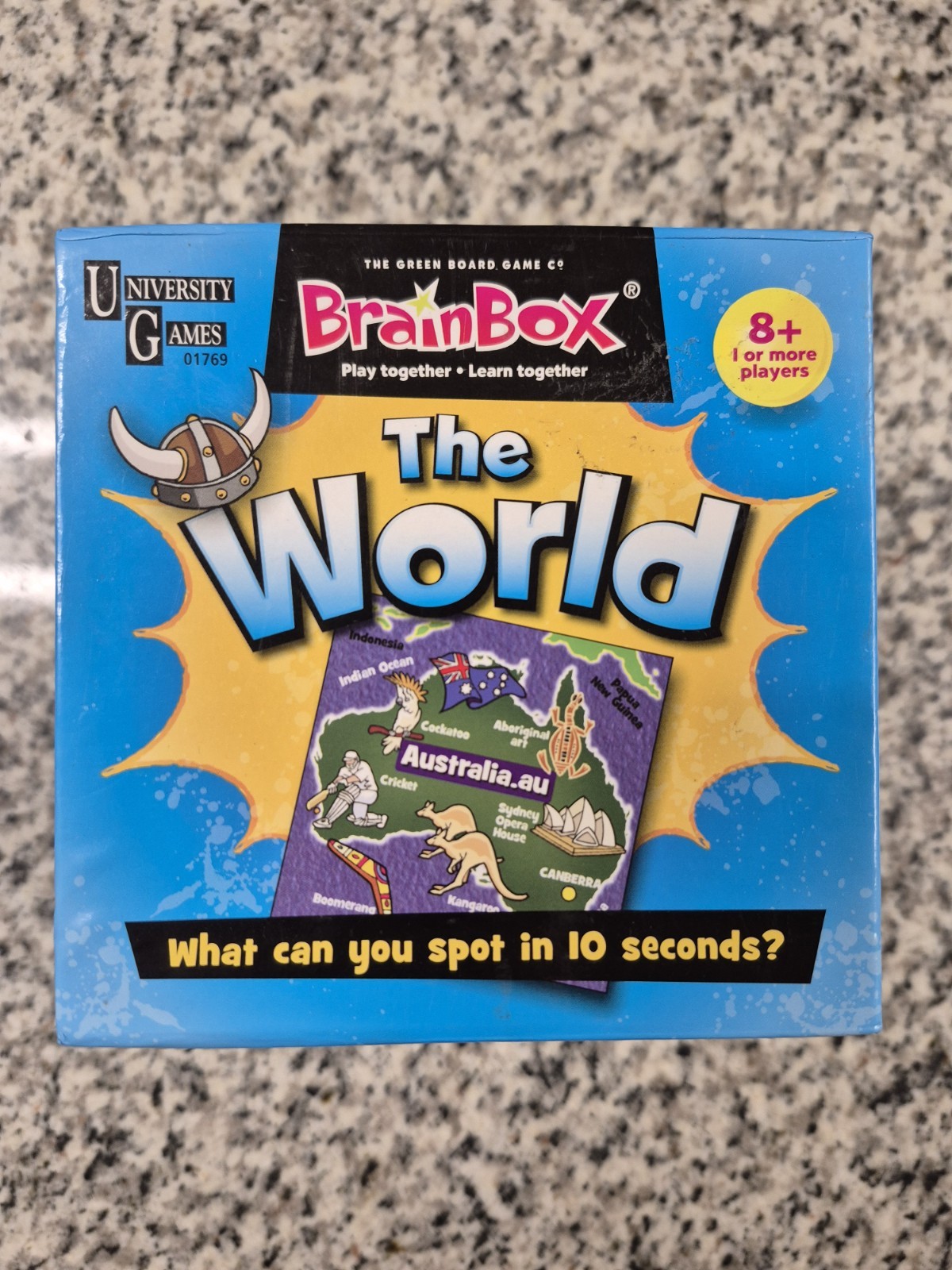 University Games BrainBox Trivia Game THE WORLD Edition, New, Ages 8+