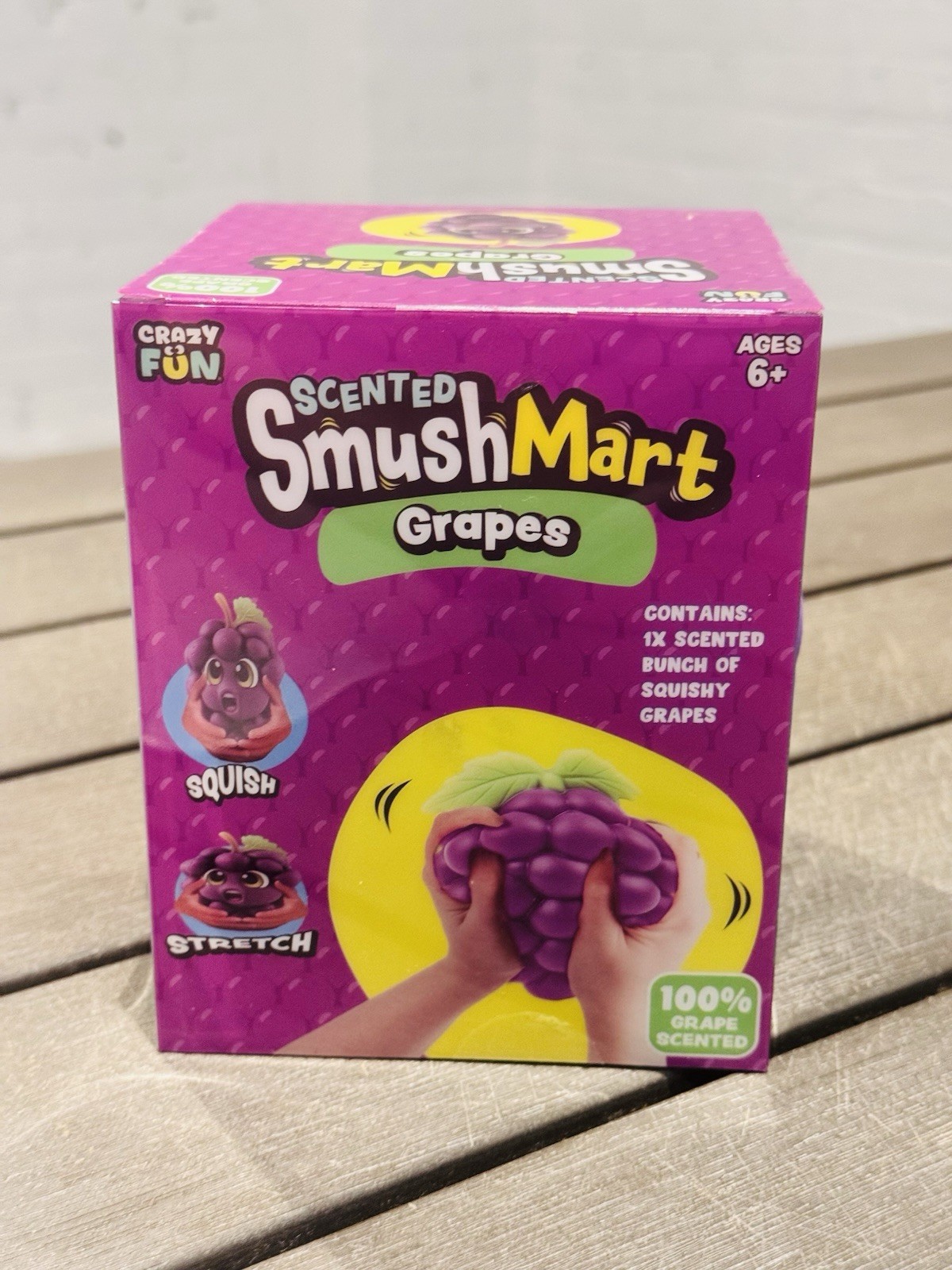 🍇 Smush Mart Scented Grapes JUMBO VIRAL SQUISHY 6” RMS USA Crazy Fun