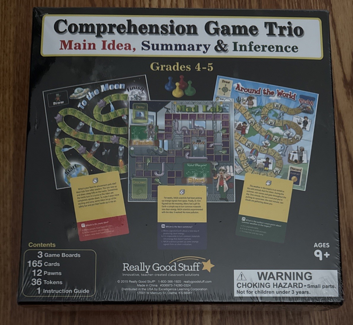 Really Good Stuff Reading Comprehension Game Trio: Main Idea, Summary and Inf…
