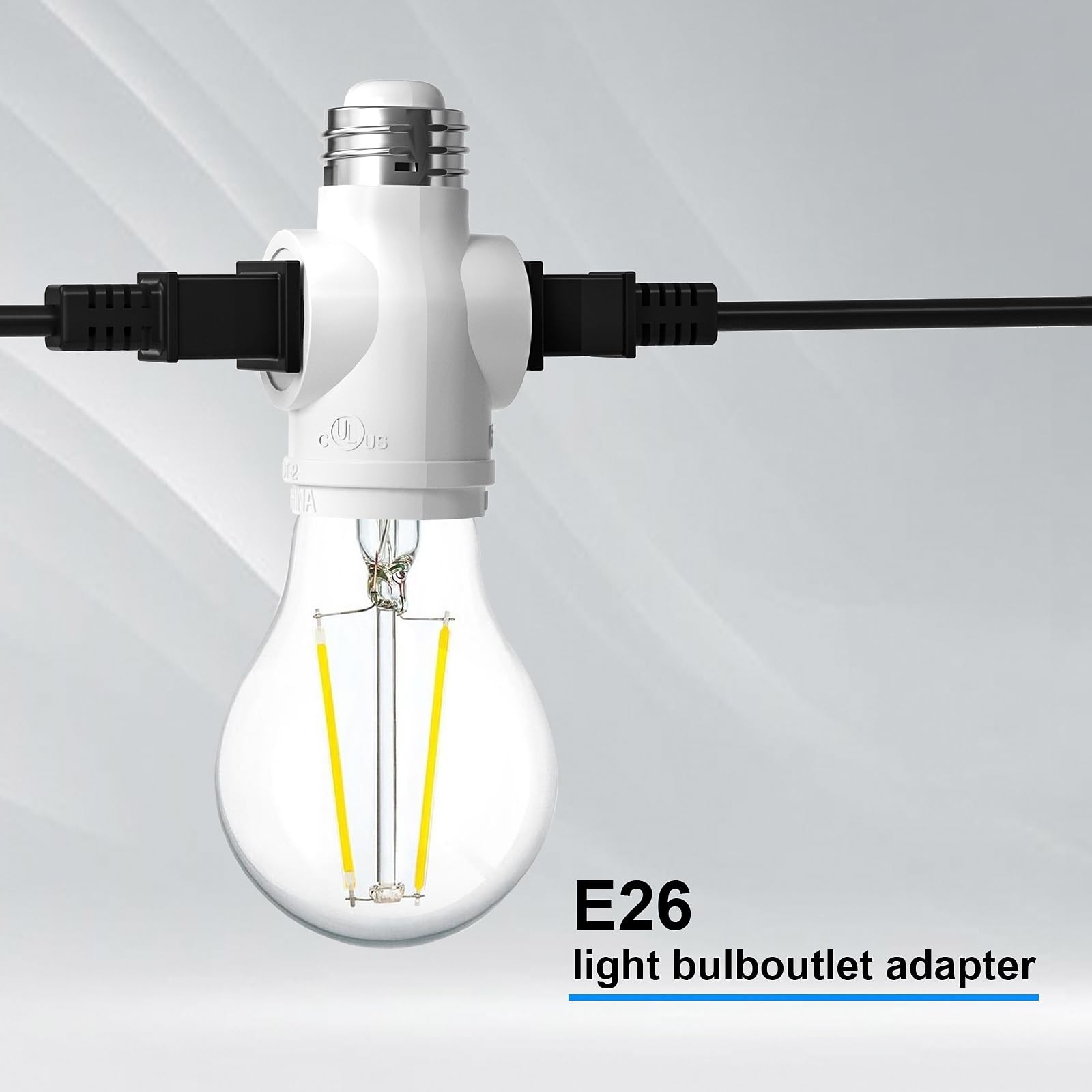 2 Outlet Light Socket to Plug Adapter, Electrical Screw in Light Bulb Socket …