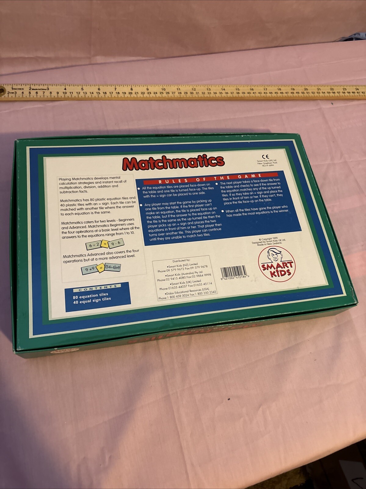 Lakeshore Smart Kids MATCHMATICS Game 80 Equation Tiles and 40 Equal Signs USED