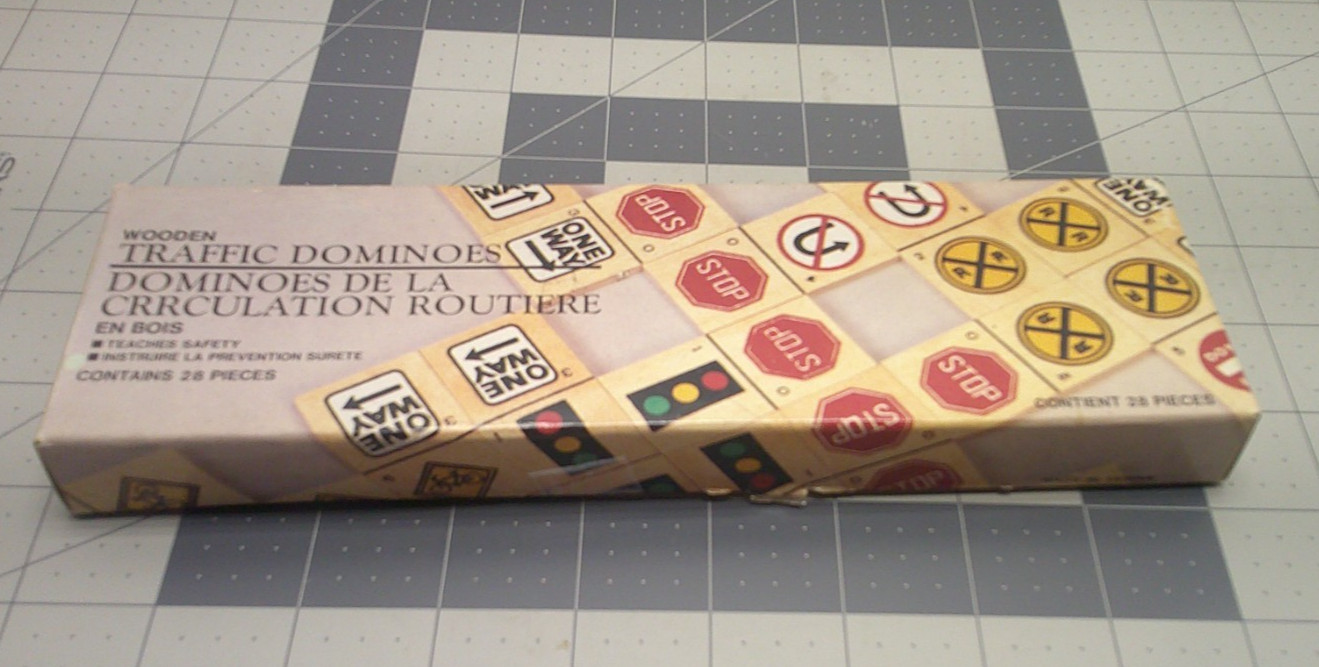 WOODEN TRAFFIC DOMINOES • TEACHES SAFETY • 28 TILES