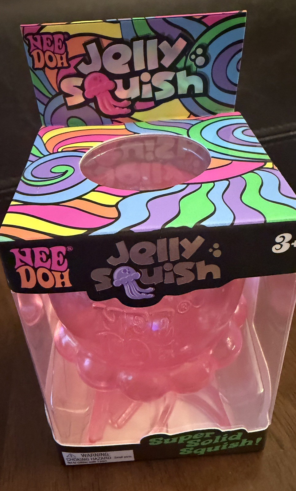 NeeDoh Nee Doh Jelly Squish Super Authentic Jelly Fish Lot Of 3 Pink Blue Purple