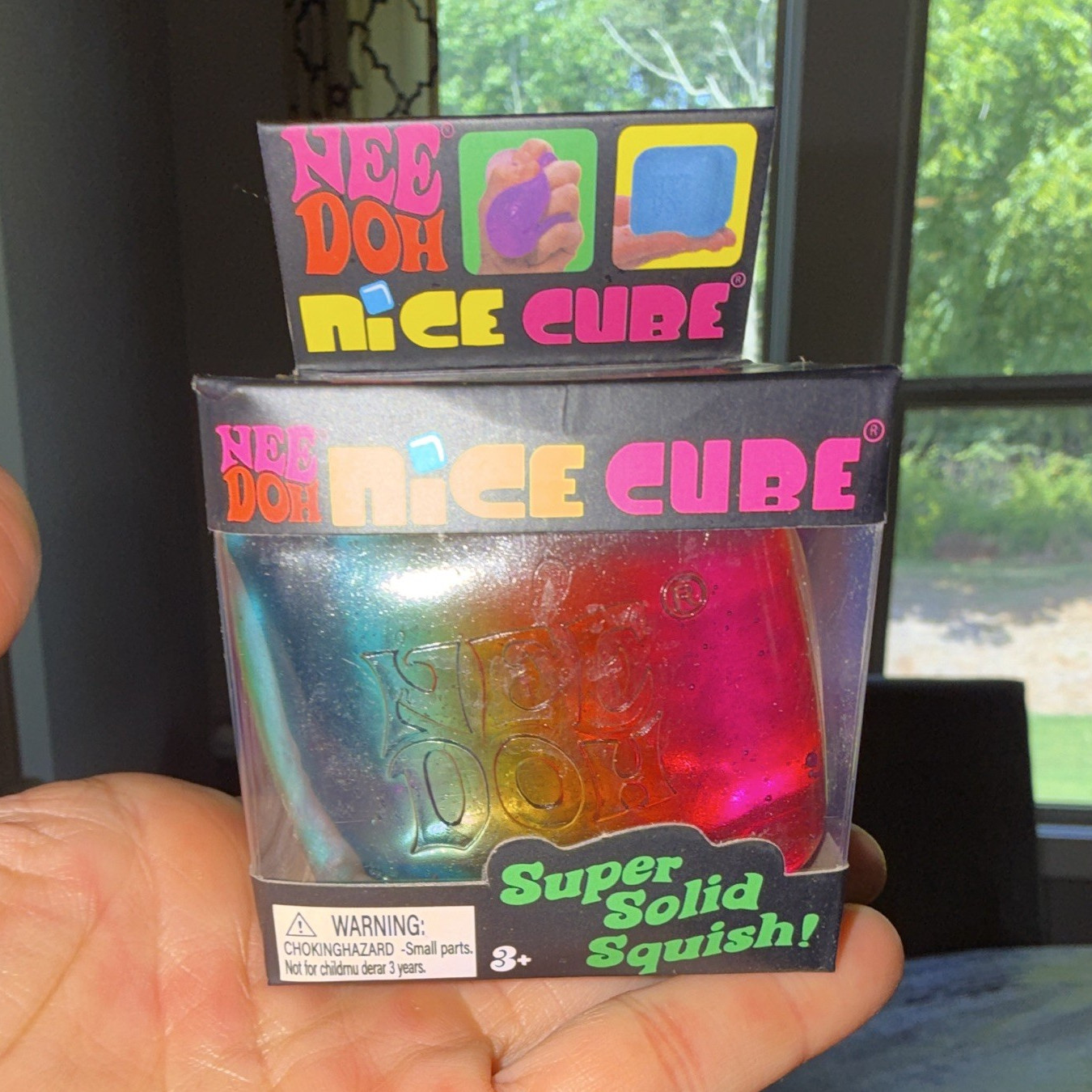 Schylling NeeDoh Nice Cube Super Solid Squish Tactile Squeeze Toy Multicolor