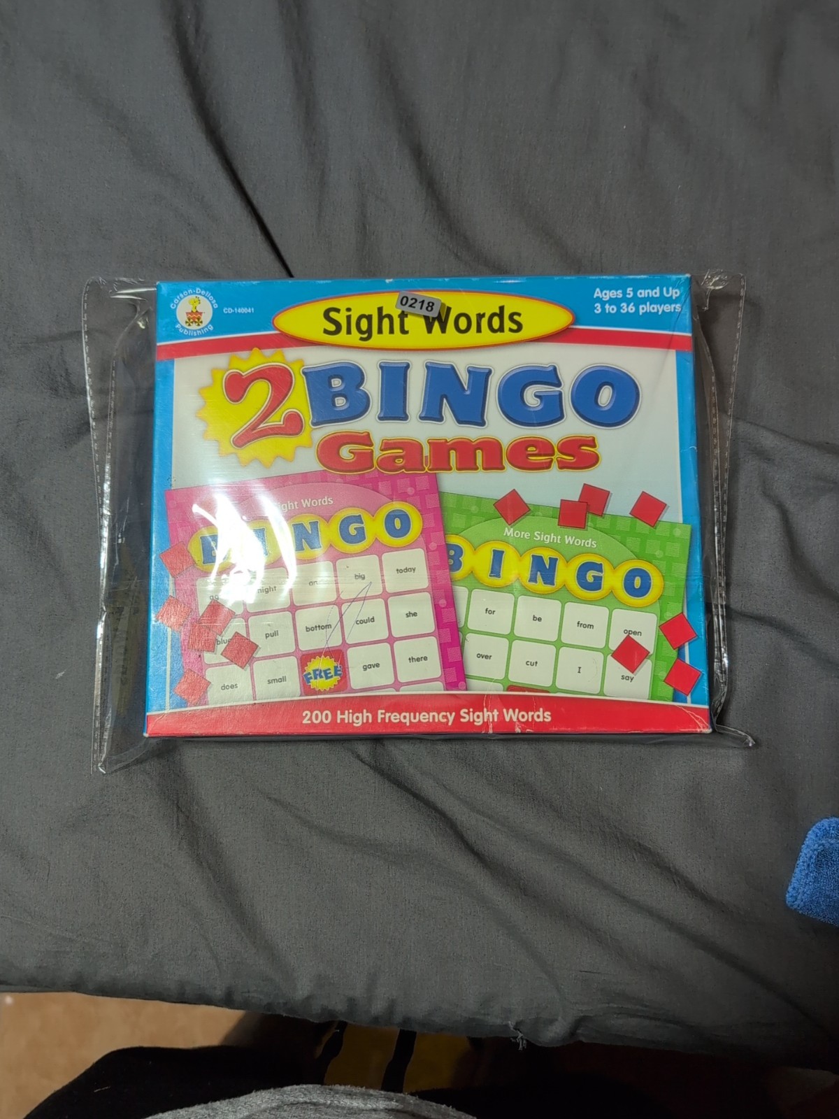Sight Words 2 Bingo Games Ages 5 and up with 200 High Frequency Sight Words